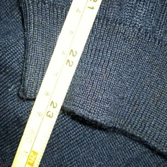 Pronto-Uomo FirenzeLongslvNavyBlue KnittedMerinoWoolBlend Men's Sweater XL Italy - Picture 6 of 8